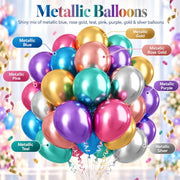XEANCO Balloons 50 Pack, Beautiful Latex Balloons, Party Balloons, Wedding Balloons for Decoration, Perfect for YOUR Beautiful Parties, Birthdays (10-12 Inches)