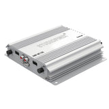 STUDIOFINIX 4-Channel Marine Amplifier, 500W Peak Class AB Audio Amp, IP-01 Waterproof Marine Grade, Dual RCA & High-Level Inputs, Dual MOSFET Power Supply for Boats, ATVs, RVs, Motorcycles（White）