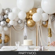 PartyWoo White Balloons 101pcs Matte White Latex Helium Balloons 12 Inch | Wedding Bridal Graduation Engagement Baby Shower Gender Reveal Easter Anniversary Party Decorations White-Y13