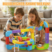 88 pcs KlickRail Electric Train Set Race Track for 3 4 5 6 7 8 Years Old | Building Toy Train Track Gravity-Defying 3D Embedded Layouts & Motorized Car, STEM Gift(Deluxe Set(88 piece)