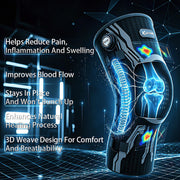 Kuangmi Knob Knee Brace for Pain Relief, Knee Support with Patella Gel Pad & Side Stabilizers, Compression Knee Sleeve for Workout, Arthritis, Joint Pain, Meniscus Tear (Black,Left,Large,Single)