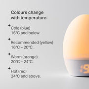 Tommee Tippee GroEgg2 Toddler Nightlight Colour-Changing Room Thermometer | LED Colour-Changing Display Shows Room Temperature at a Glance, Adjustable Brightness, Silicone Shell