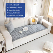 GKXLH New Thick Non-slip Sofa Cover 2 3 4 Seater (Light Grey,70x180cm/1 PC) | Soft Corduroy Sofa Covers Washable, Universal Sofa Slipcovers, Dog Pet Couch Covers, Leather Sofa Protector for Living Room