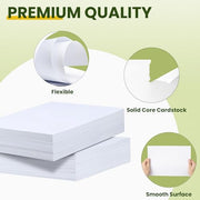 White Card A4 90 Sheets 160Gsm Thick Cardstock for Printing Arts and Crafts
