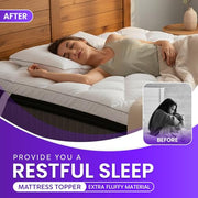 Linens World Mattress Topper 4FT Small Double Bed 10cm Thick (122x190cm) | Quilted Super Soft Microfiber Topper 1200GSM Hollow Fibre Fill, Washable with Strong Elastic Corner Straps for Extra Comfort