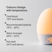Tommee Tippee GroEgg2 Toddler Nightlight Colour-Changing Room Thermometer | LED Colour-Changing Display Shows Room Temperature at a Glance, Adjustable Brightness, Silicone Shell