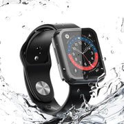 Misxi 2-Pack Waterproof Case for 44mm Apple Watch SE3/SE2/SE/Series 6/5/4 | Cover with 9H Tempered Glass Screen Protector for SE 3/SE 2/SE/Series6/5/4, Anti-Scratch, Matte Black