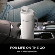 Ninja Thirsti 700ml Water Bottle with Leak-Proof Lid White DW2401EUUKWH | Designed for Carbonated, Hot & Cold Drinks, Ideal for Travel & Sports, Triple Insulated, Stainless Steel Flask