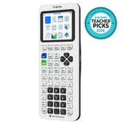 TI-84 Evo Graphing Calculator Texas Instruments, White | Intuitive Icon-based Homescreen, USB-C Charging, Python Programming, Faster Performance, Bigger Graphs than TI-84 Plus CE