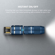 OLIGHT IMINI 2 Rechargeable EDC Keychain Mini Flashlight Midnight Blue | 50LM and 21M Throw, Compact and Portable, Mini LED Keyring Lights, Built-in Battery, Ideal for Everyday Carry and Emergencies