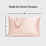 Kitsch Satin Pillowcase with Zipper 48x66cm - Blush | Softer than Silk Pillow Cases for Hair & Skin, Smooth Cooling Satin Pillow Case, Wrinkle - Free Pillow Case, Queen Size