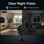 ELEFOCUS Hidden Camera，Mini Camera，2K Spy Camera Wireless for Home Security，Small Indoor Nanny Cam with Night Vision & Motion Detection，WiFi Cameras for Pet/Baby, Camaras Espias Ocultas