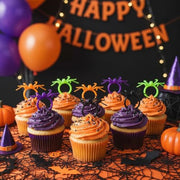 Boao Halloween Spider Rings Bulk | Plastic Toy Rings as Party Favors, Trick or Treat Bag Fillers, Classroom Prize, Adjustable Boys Girls, Prank Gag Toy