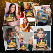Bevbovcard Pop Up Birthday Cards for Men, LED Light & Music Blow The Candle | 3D Balloons, Singing Happy Birthday gifts Card for Husband - Women, Kids, Son, Her, & Dad