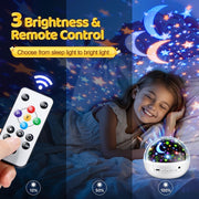 Night Light Projector 93 Lighting Mode,Baby Toys Gift Dimmable+Timer+Remote | 360°Rotate Sensory Lights,3Films-Star Moon,Dinosaur,Ocean,Exquisite Package Baby Boy Girl Gifts,Sensory Toys for Autism Kids