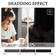 PONY DANCE Thermal Blackout Door Curtain, Grey, W52 x L84 Inch, 1 Panel | Soft Eyelet Long Single Curtain & Drape for Privacy & Noise Reduction in Living Room, Bedroom & Patio Door, 84 Inch Drop