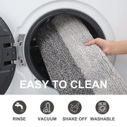 Homaxy Dirt Trapper Door Mats Indoor, 50x80cm, Grey | Machine Washable, Soft Super Absorbent Entrance Rug, Non-slip Floor Mats For Inside, Front Back Door, Pets and Dogs