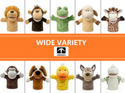 LOMTRATS Animal Hand Puppets for Kids with Movable Open Mouths, Perfect for Storytelling,Teaching,Preschool,Birthday Gifts
