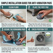 🏠 Anti-Vibration Washing Machine Stabilizer Pads (4-Pack)