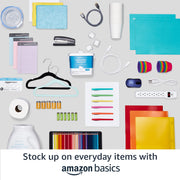 Amazon Basics 5-Shelf Adjustable Heavy Duty Steel Wire Rack, Space Saving Storage Shelving Organizer for Kitchen, Garage, No-Tool Assembly, 350 lbs Weight Capacity, 36" x 14" x 72", Chrome