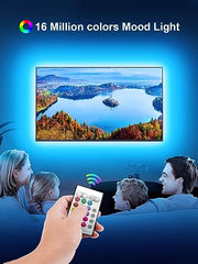GIPOYENT TV Light Strip, 5M TV Backlight, for 45-75 Inch TV, Music Sync LED TV Light with Bluetooth Function - RGB Color Changing Light Strip for Home Theater (16.4ft)