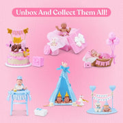 My Mini Birthday Series 1 By ZURU | 6 mini baby dolls to collect; birthday outfits & accessories; cake, balloons & party props; nurturing play; kids gift