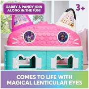 DREAMWORKS GABBY'S DOLLHOUSE Meow-Mazing Dollhouse, 2 Feet Tall, 15 Pieces | Over 2 Feet Tall, 15 Pieces, Featuring Lenticular Eyes, Realistic Dollhouse Play, Kids Toys for Girls & Boys Ages 3 and Up