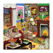 Galison Fall is in the Air Puzzle – 500 Piece Autumn Jigsaw Puzzle with Cozy Fall Living Room Imagery