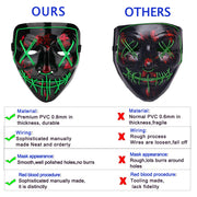 Poptrend Halloween Mask LED Light up Mask for Festival Cosplay Halloween Costume Masquerade Parties,Carnival,Gifts