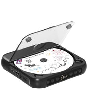 ENVYCLOUD CD Player Portable with Dual Stereo Speakers, Rechargeable Portable CD Player with Bluetooth for Home with Headphones,Black