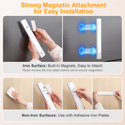 Gritin Under Cabinet Kitchen Lights Rechargeable 2 Pack-3 Color Temps | 5 Level Brightness, Super Bright,4 Modes,Motion Sensor,Long Lasting-Easy Installation Strong Magnetic Under Closet Light-26CM