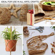 ANSIO Natural Jute Twine, 101 m / 333 ft – 2 mm 3-ply - Pack of 1 | Rustic Brown Garden Twine String for Crafts, Floristry, Gift Wrapping & Plant Tying