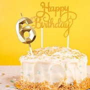 Yiran 50th Birthday Candles, Gold Number 50 Happy Birthday Candles, Cake Topper Decorations for Birthday Party, Wedding Anniversary Celebration Supply