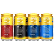 Liquid Death Iced Tea - O.G. Variety, Less Sugar*, Boost of Caffeine, B Vitamins, No Artificial Sweeteners, 4 Flavors: Tea/Lemonade, Rest in Peach, Sweet Reaper, Blueberry Buzzsaw, 12 Fl Oz (Pack of 12)