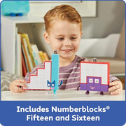 hand2mind Numberblocks Friends Fifteen and Sixteen Figure Pack, Ages 3+ | Number and Counting Toys, Play Figure Playsets, Small Figurines for Kids, Kindergarten Math and Pretend Play Toys