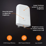 GRIFEMA Plug in Night Light with Dusk to Dawn Photocell Sensor, White | 4 Brightness Levels, Warm White Light for Children's Room, Hallway, Bedroom and Garage