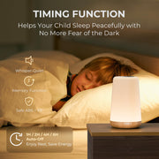 UPXNBOR Night Light, LED Touch Bedside Lamp for Bedroom, Living Room & Kids | Table Lamp with Remote Control, Dimmable Light, 13 RGB Colours and 5 Brightness Levels, Timer, Hook, USB Rechargeable,1 Pack
