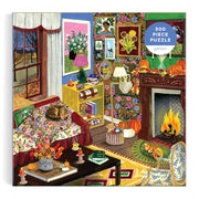 Galison Fall is in the Air Puzzle – 500 Piece Autumn Jigsaw Puzzle with Cozy Fall Living Room Imagery
