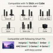 Replacement Voice Remote for Fire Stick, TV Cube, Amazon Fire Smart TV | for FireStick (HD, 4K, Select, Plus, 4K Max), Smart TV (Omni, Ember, Insignia, Toshiba)