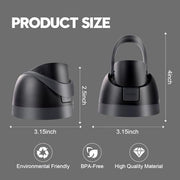 Ruzkq Replacement Lid for Owala Freesip, Compatible with Owala Cup 16oz 24oz 32oz 40oz, One Button Water Bottle Top Lid Replacement Accessory, Leakproof, BPA-Free, Black