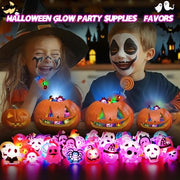 Halloween Party Favors 65PCS Non Candy Trick or Treats Halloween Toys | Halloween Rings for Kids & Adults, Bulk Halloween Party Favors & party supplies, Goodie Bag Stuffers, Trick or Treat Toys
