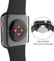 Misxi 2-Pack Waterproof Case for 44mm Apple Watch SE3/SE2/SE/Series 6/5/4 | Cover with 9H Tempered Glass Screen Protector for SE 3/SE 2/SE/Series6/5/4, Anti-Scratch, Matte Black