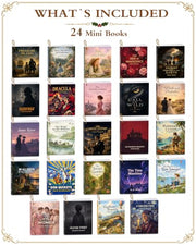 Mini Book Advent Calendar 2026 for Book Lovers, 24 Christmas Ornaments | 24 Readable, Decorative, Collectible Mini Books, Classic World Literature Surprises Christmas Countdown for Adults, Teens