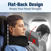 Cirorld Travel Pillow for Airplane, Neck Pillow for Travel, Memory Foam Travel Neck Pillow for Adults, Adjustable & Compact Flight Pillow, Ergonomic Neck Cushion, With Ear Plugs, Eye Mask, Carry Bag