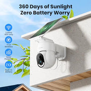 GALAYOU Solar Camera Outdoor Wireless for Home Security 2.4GWiFi, R6 1Pack | 2K Cameras for Home Security/Garage/Farm/Outside Surveillance, Detachable Solar Panel, Color Night Vision, SD/Paid Cloud