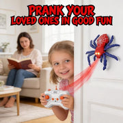 AUTXQU Wall Crawler Gecko Rechargeable Remote Control Robot Wall Ceiling Climbing Toys with 360° Rotation,Funny Pranks Birthday Gifts for Kids Boys and Girls Age 4&Up (Red Blue Spider)