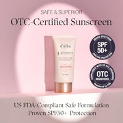 d'alba Piedmont Waterfull Tone-Up Sunscreen Serum (1.69 fl oz), SPF 50+ | BROAD SPECTRUM SPF 50 +, Makeup Base, Foundation-Free, Even Skint Tone, Korean Sunscreen for Face, All Skin Tones