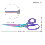Asdirne Fabric Scissors, Dressmaking Scissors with Heavy Duty Titanium Plated Stainless Steel, Tailor Scissors for Cutting Fabrics and Leather, Purple, 10 Inch