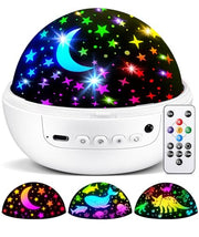 Night Light Projector 93 Lighting Mode,Baby Toys Gift Dimmable+Timer+Remote | 360°Rotate Sensory Lights,3Films-Star Moon,Dinosaur,Ocean,Exquisite Package Baby Boy Girl Gifts,Sensory Toys for Autism Kids