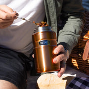 Thermos Stainless King Cranberry Red Food Flask (710ml) 14h Hot | 24h Cold | Thermal vacuum insulated stainless steel metal hot food container with lid for soup, meal prep, work packed lunch, camping